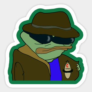 Drug Dealer Pepe with Copium Sticker